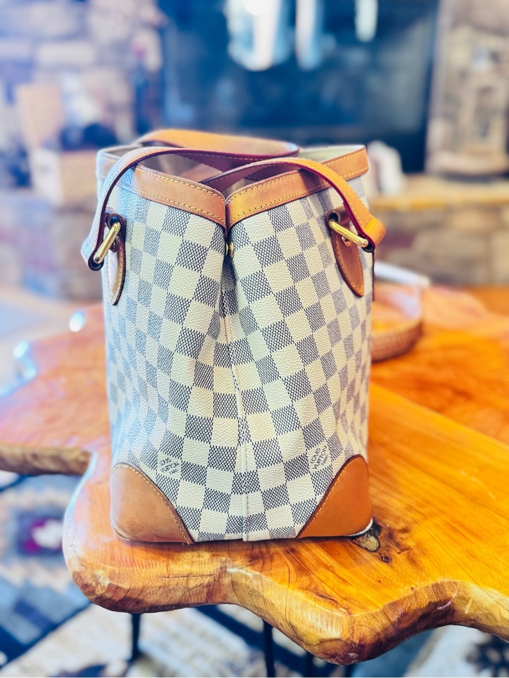 Authentic Louis Vuitton Damier Azur Hampstead PM Hand Bag 2009 Spain White - Picture 5 of 17